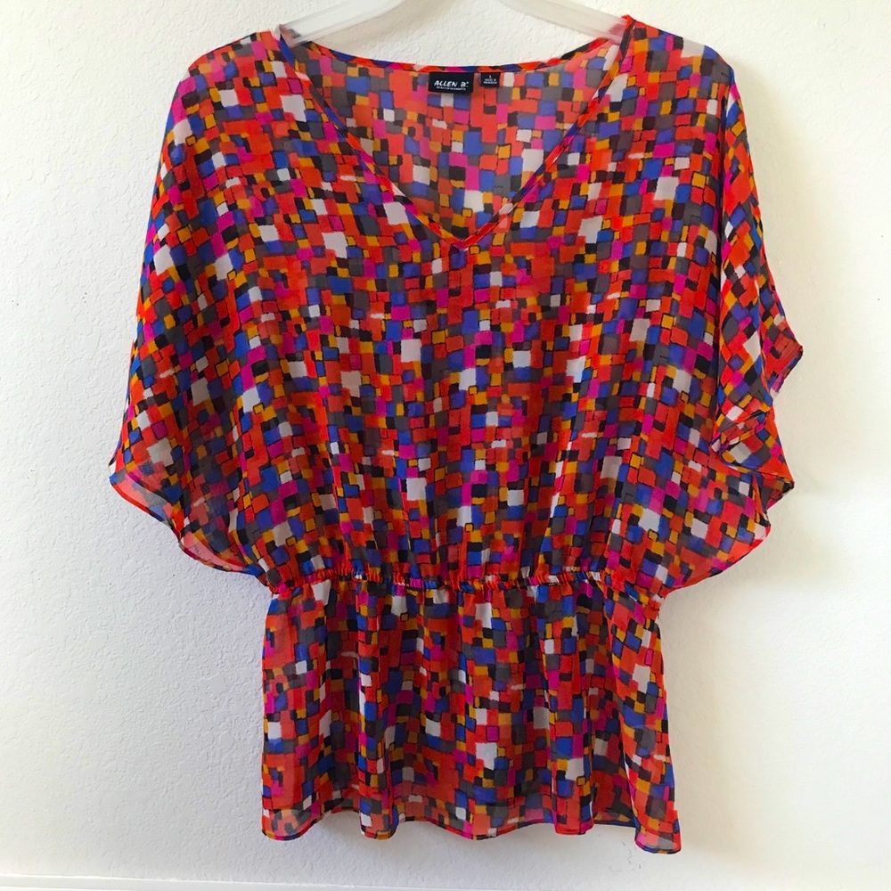 Allen B by Allen Schwartz Colorful Swim Coverup